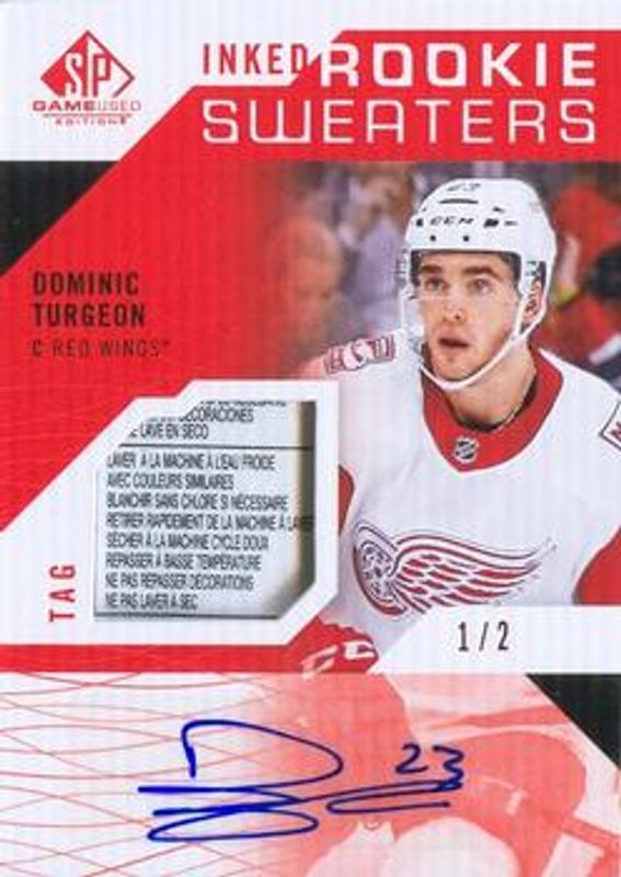 2018 SP Game Used #RS-DT Inked Rookie Sweaters Tag /2