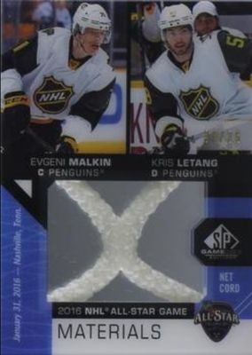2018 SP Game Used #ASNCD-ML 2016 NHL All Star Game Net Cord Duals /35