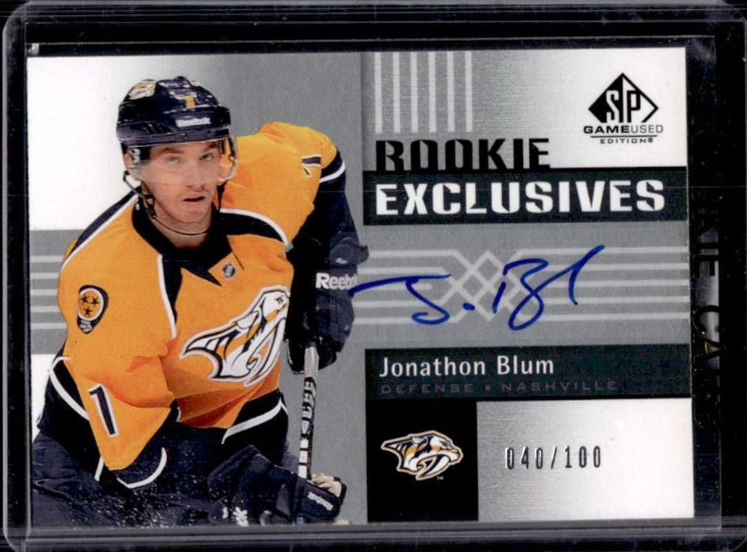 2011 SP Game Used #RE-JB Rookie Exclusives Autographs /100