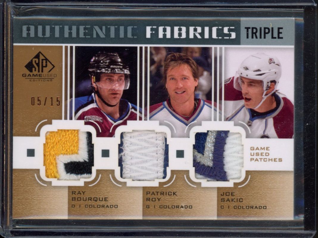 2011 SP Game Used #AF3-COL Authentic Fabrics Triples Patches /15