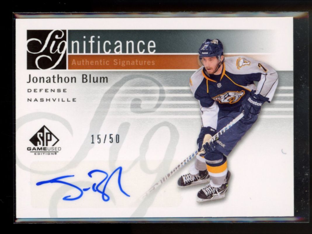 2011 SP Game Used #SIG-JB SIGnificance /50