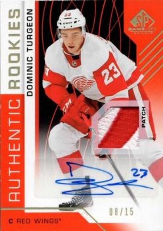 2018 SP Game Used #114 Red Spectrum Auto Premium Material /5