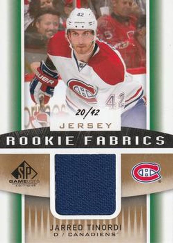 2013 SP Game Used #RF-JT Rookie Fabrics Gold /27