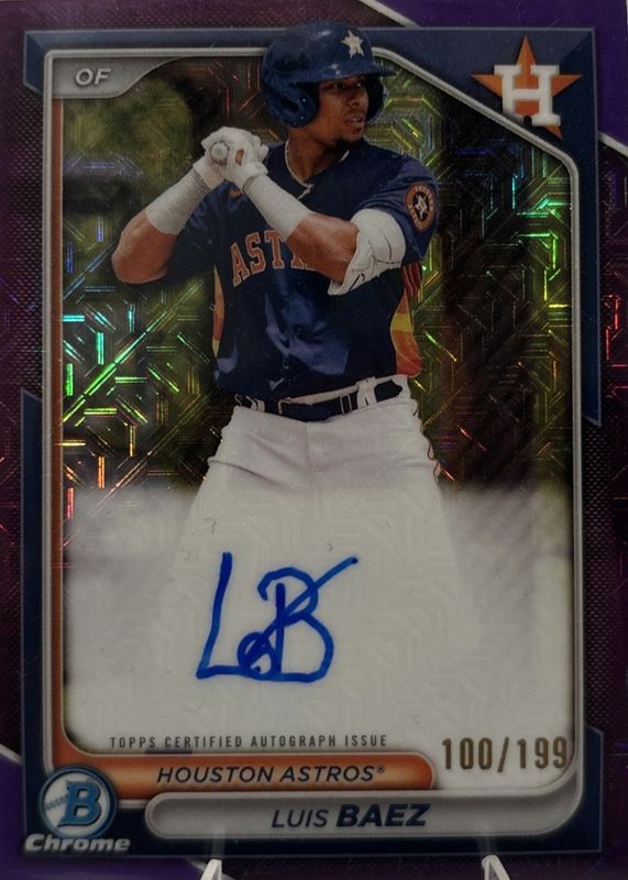 2024 Bowman Mega Box #BMA-LB Chrome Prospect Auto - Purple Refractor /199