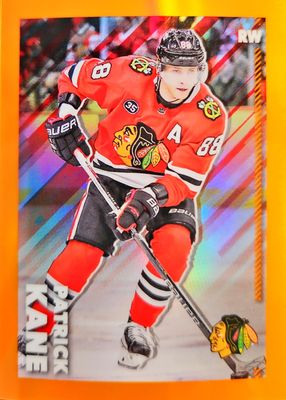 2022 Topps Chrome NHL Sticker Collection #109 Orange Refractor /25