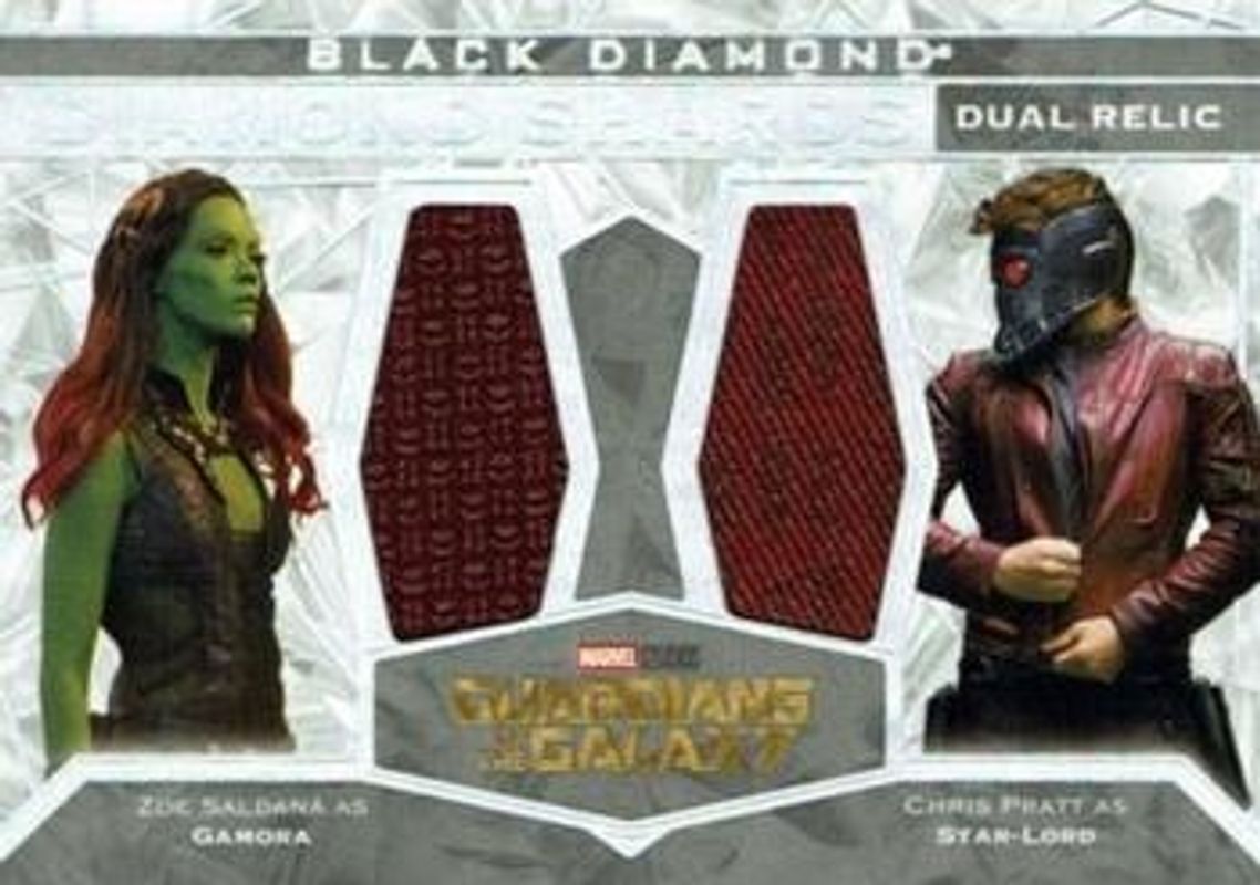 2021 Upper Deck Marvel Black Diamond #DS2-GOTG Diamond Shards Dual Relics