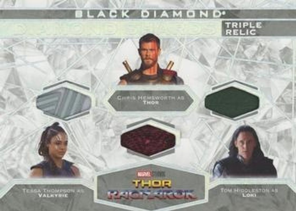 2021 Upper Deck Marvel Black Diamond #DS3-RAG Diamond Shards Triple Relics