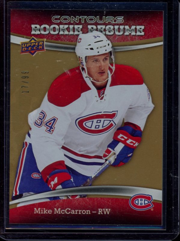 2015 Upper Deck Contours #RR-30 Rookie Resume - Gold Rainbow /99