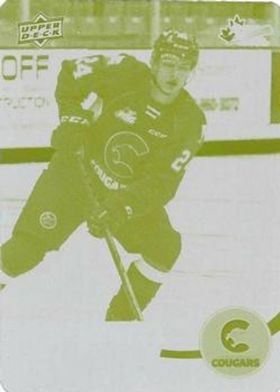2021 Upper Deck CHL #103 Printing Plates Yellow /1