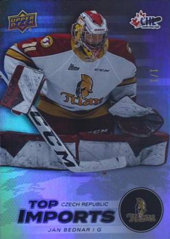 2021 Upper Deck CHL #T3 Top Imports - Black /1