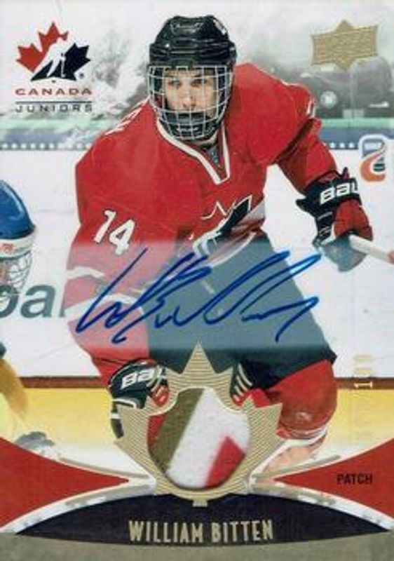 2016 Upper Deck Team Canada Juniors #128 Gold Spectrum Men's Autographs Patch /125