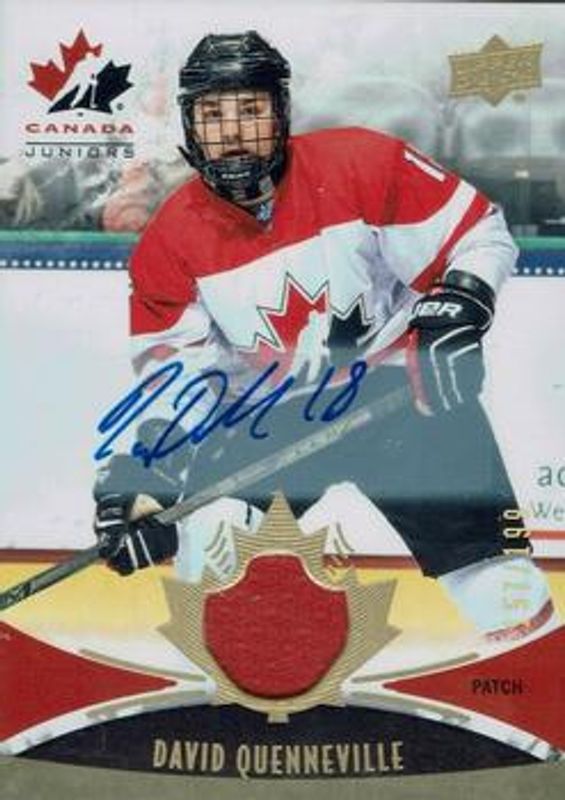 2016 Upper Deck Team Canada Juniors #126 Gold Spectrum Men's Autographs Patch /125