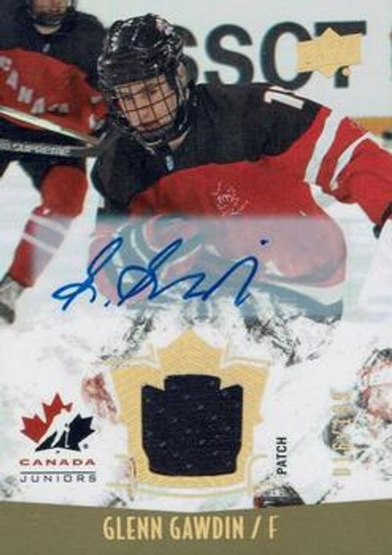 2015 Upper Deck Team Canada Juniors #133 Gold Spectrum Autographs Patch /125