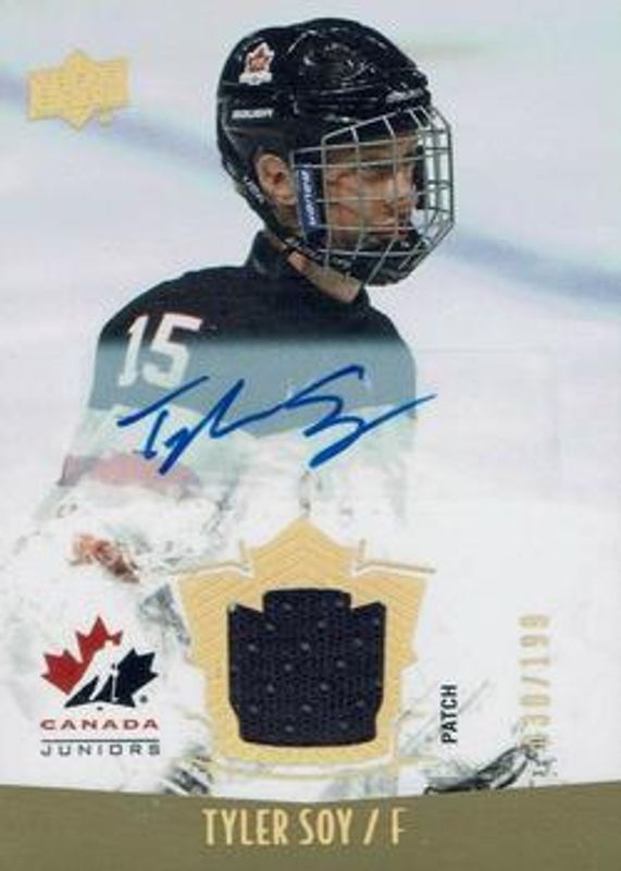 2015 Upper Deck Team Canada Juniors #138 Gold Spectrum Autographs Patch /125