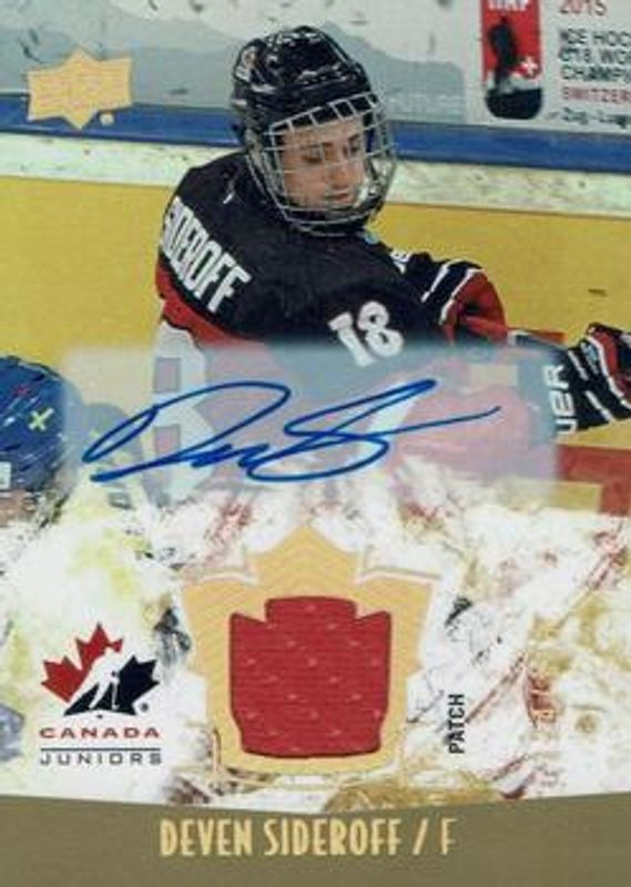 2015 Upper Deck Team Canada Juniors #130 Gold Spectrum Autographs Patch /125