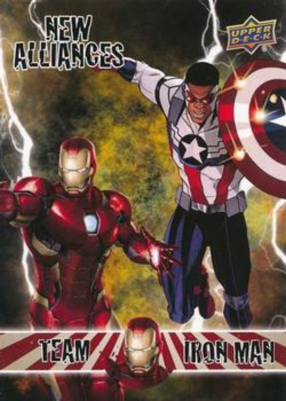2020 Upper Deck Marvel Annual #NA-3 New Alliances: Team Captain Marvel Iron Man