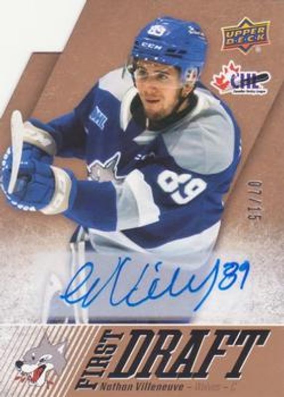 2022 Upper Deck CHL #FD-3 First Draft Autographs /15