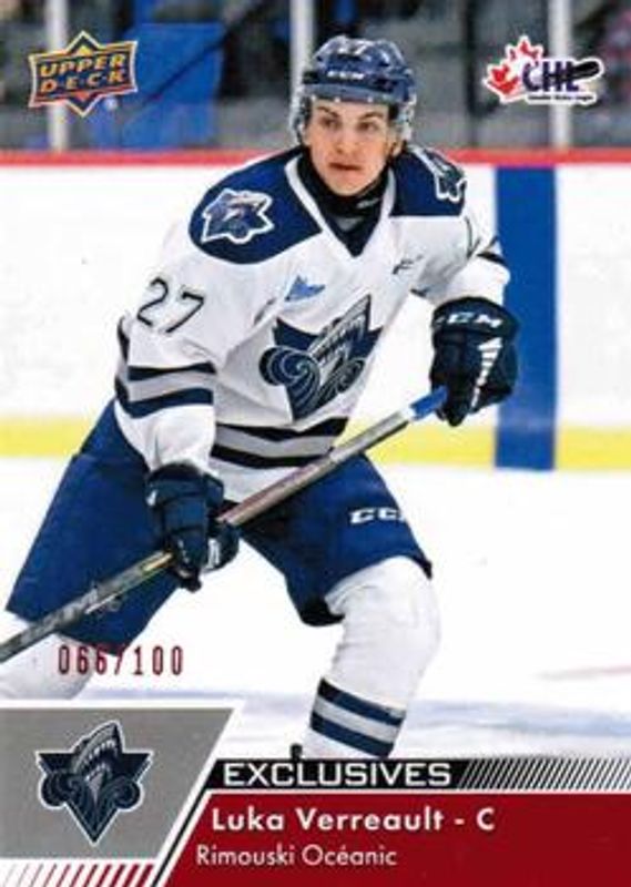 2022 Upper Deck CHL #55 Exclusives /100