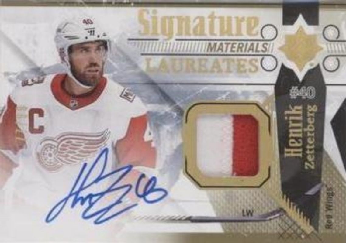 2018 Upper Deck Ultimate Collection #SML-HZ 2017 Upper Deck Ultimate Collection Update I: Signatures Material Laureates /99