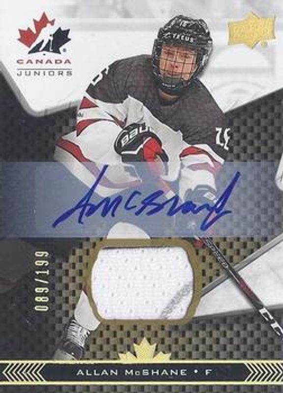 2018 Upper Deck Team Canada Juniors #36 Team Canada Premium Swatch Autographs /199