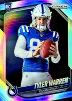 Tyler Warren 2025 Prizm #417 Rookie Variation - Silver Price Guide