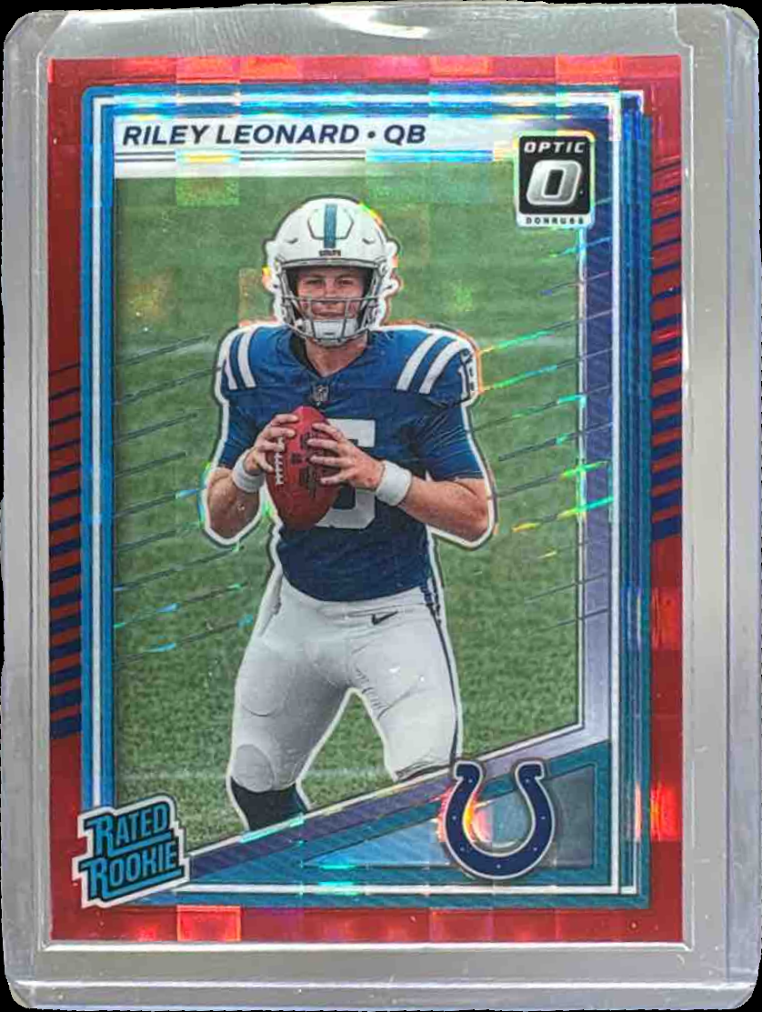 Riley Leonard 2025 Donruss #341 Rated Rookie - Press Proof Red Price ...