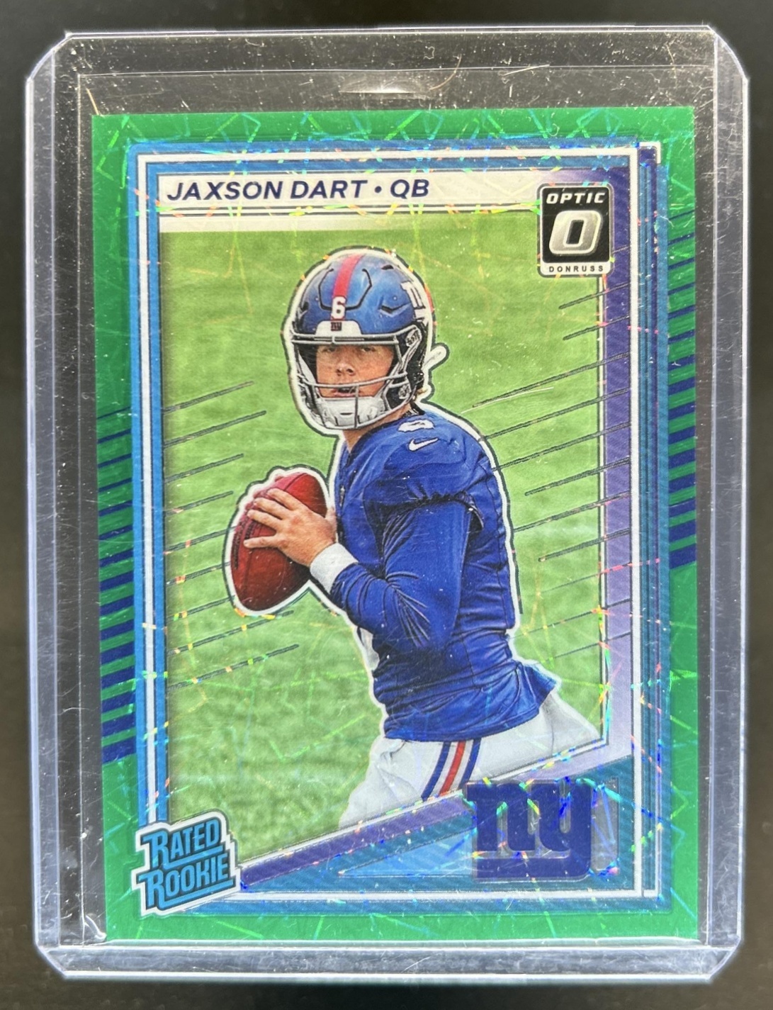 Jaxson Dart 2025 Donruss #400 Optic Rated Rookie Preview - Green