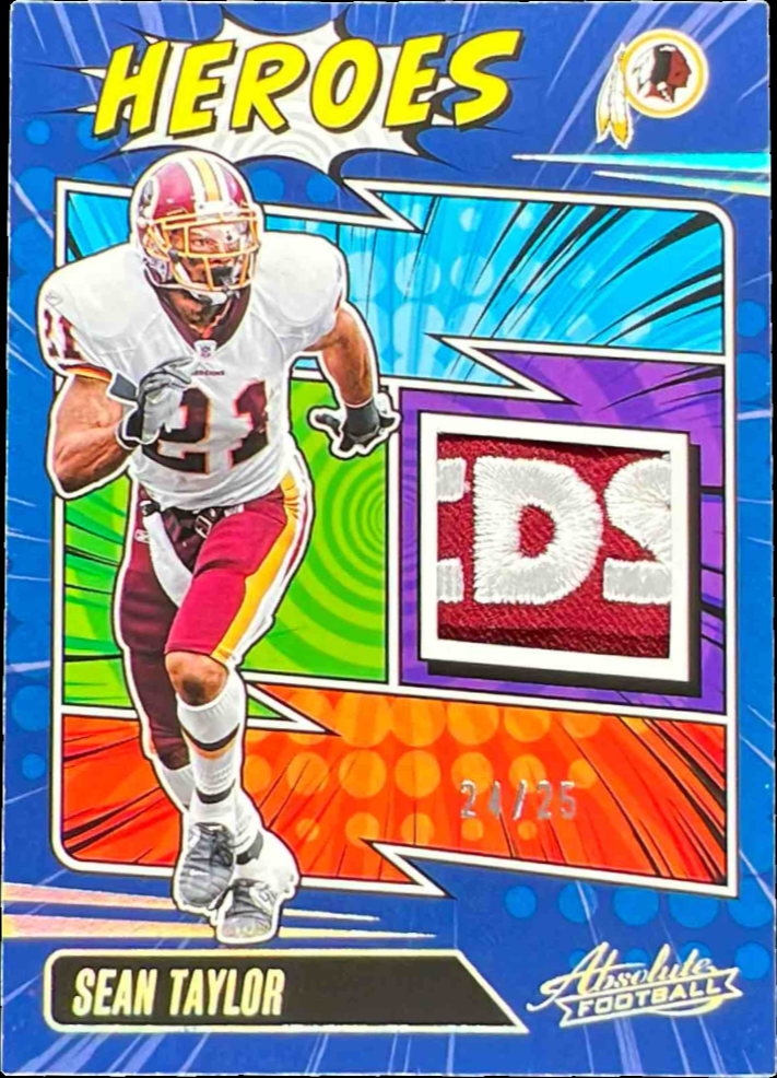 Sean Taylor 2025 Absolute #AHM-STR Absolute Heroes Memorabilia - Holo ...