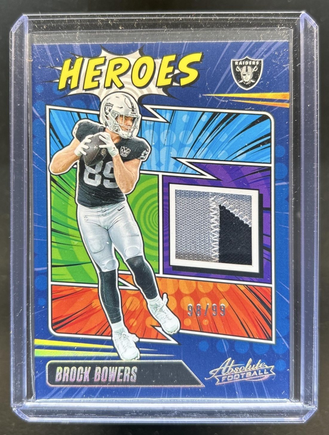 Brock Bowers 2025 Absolute #AHM-BBS Absolute Heroes Memorabilia - Gold ...