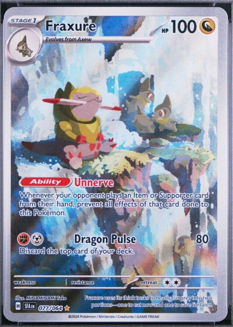 pokemon fraxure card PSA 10 CHANDELURE Japanese Colorless Retreat Cost Fraxure 2024 Scarlet & Violet: