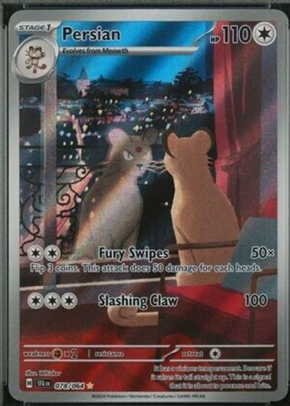 persian pokemon card full art - 053/165 - Pokemon 151 - Reverse Foil This attack does 50 damage for each heads. Persian Pokemon Night Wanderer Art