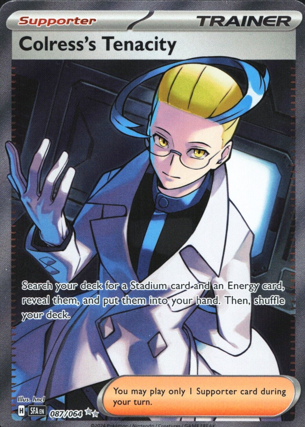 Colress's Tenacity 2024 Scarlet \u0026 Violet: Shrouded Fable #087/064 Ultra  Rare (Full Art) Price Guide - Sports Card Investor, image size:1052x1473