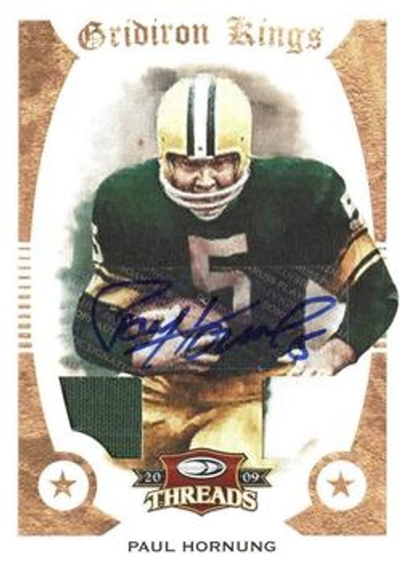 2009 Donruss Threads #42 Pro Gridiron Kings Materials Autographs /25