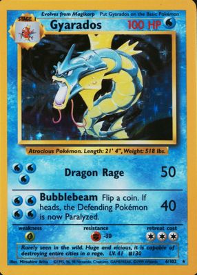 1999 Pokemon Game #6 Unlimited Holo