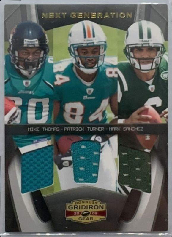 2009 Donruss Gridiron Gear #10 Next Generation Materials Triple - Prime /25