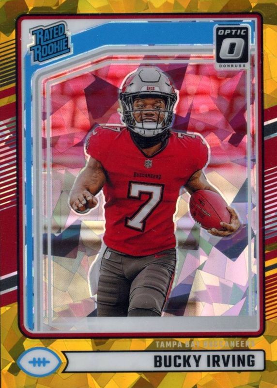 Bucky Irving 2024 Donruss #301 Optic Preview - Gold Ice /10 Rookie RAW