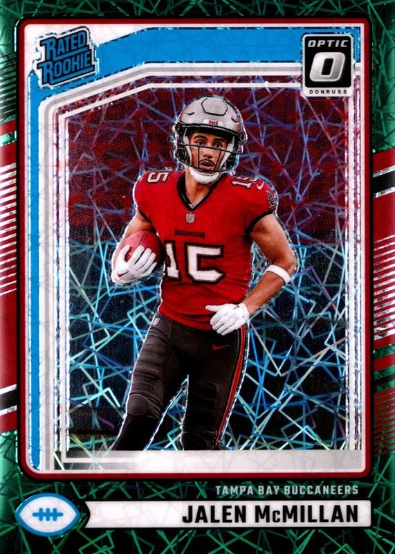 Jalen McMillan 2024 Donruss #388 Optic Preview - Green Velocity Rookie RAW