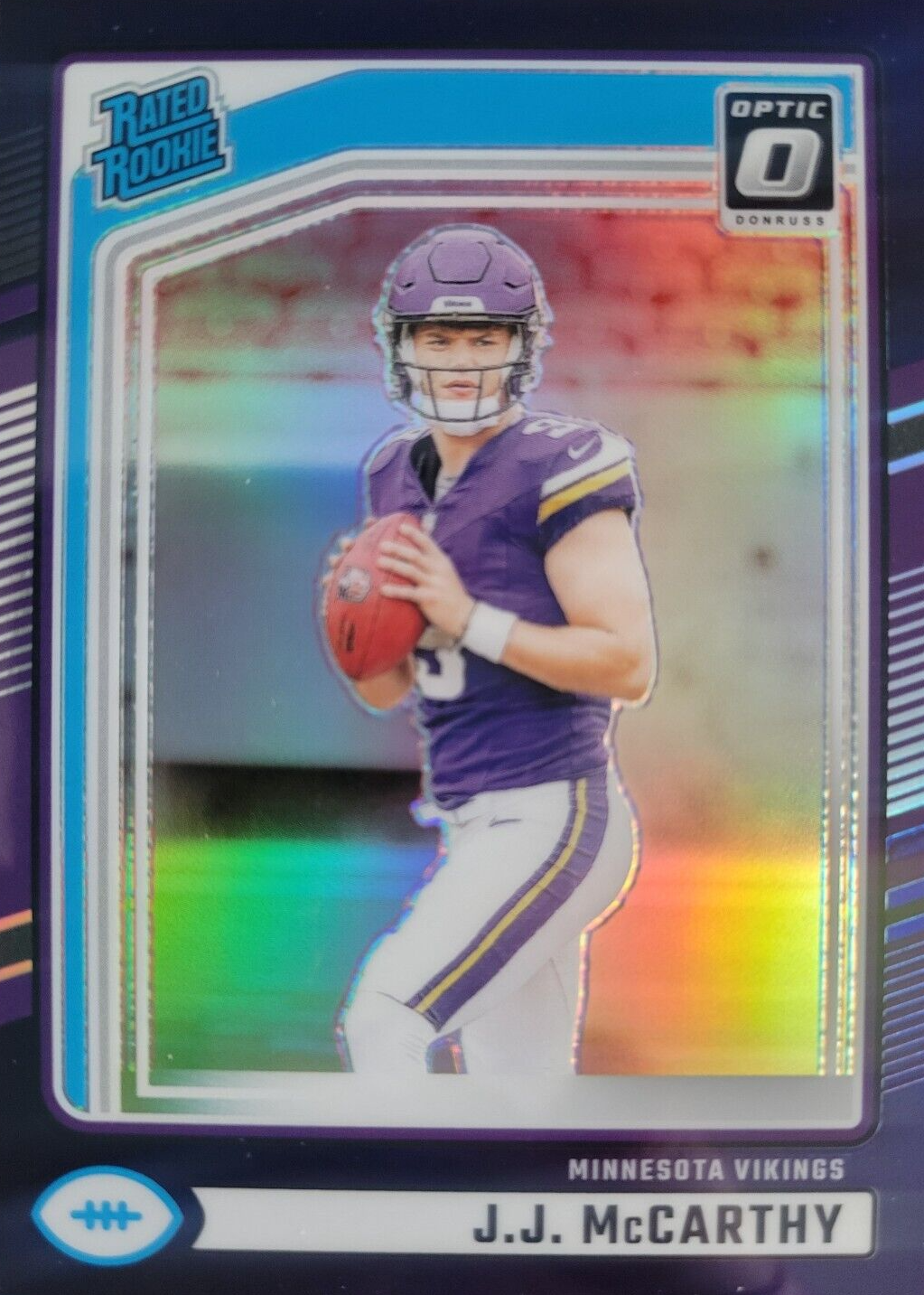 JJ McCarthy 2024 Donruss #303 Optic Preview - Purple /50 Price