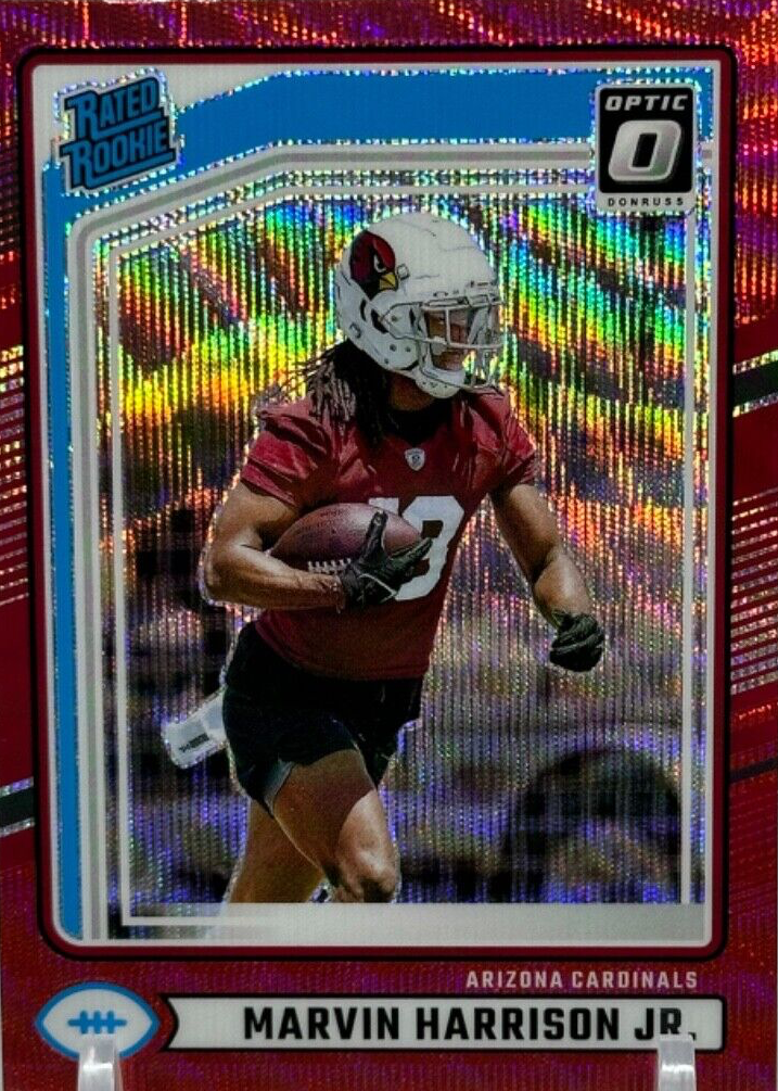 Marvin Harrison Jr. 2024 Donruss #393 Optic Preview - Red