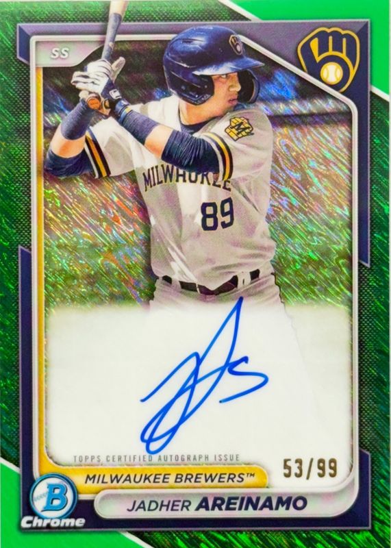 2024 Bowman #CPA-JA Chrome Prospect Auto - Green Shimmer Refractor /99