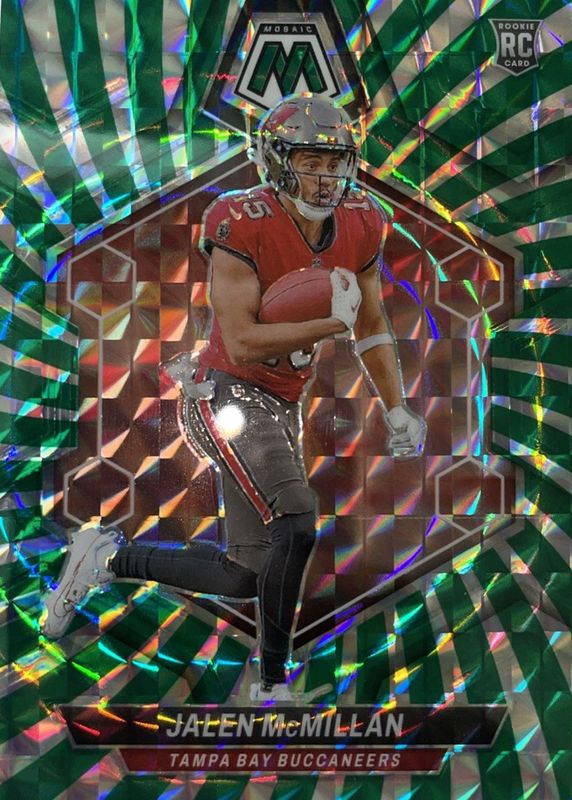 Jalen McMillan 2024 Mosaic #373 Green Swirl /13 Rookie RAW