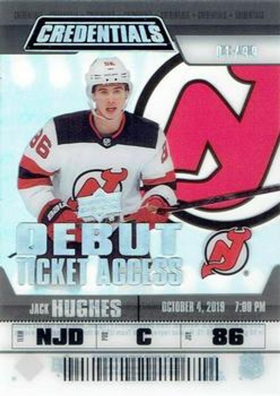 2019 Upper Deck Credentials #RTA-25 Debut Ticket Access Acetate /299