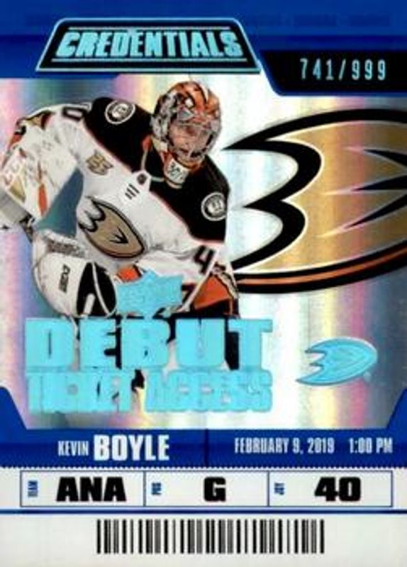 2019 Upper Deck Credentials #81 Base /699