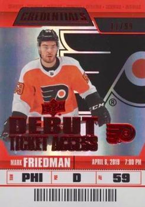 2019 Upper Deck Credentials #80 Red /99