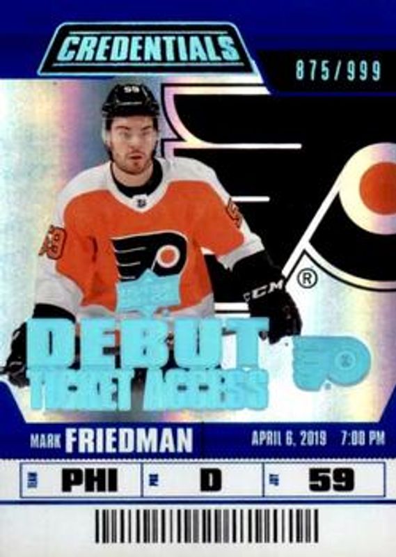 2019 Upper Deck Credentials #80 Base /699