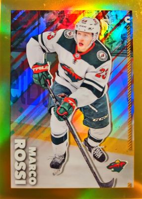 2022 Topps Chrome NHL Sticker Collection #254 Gold Refractor /50