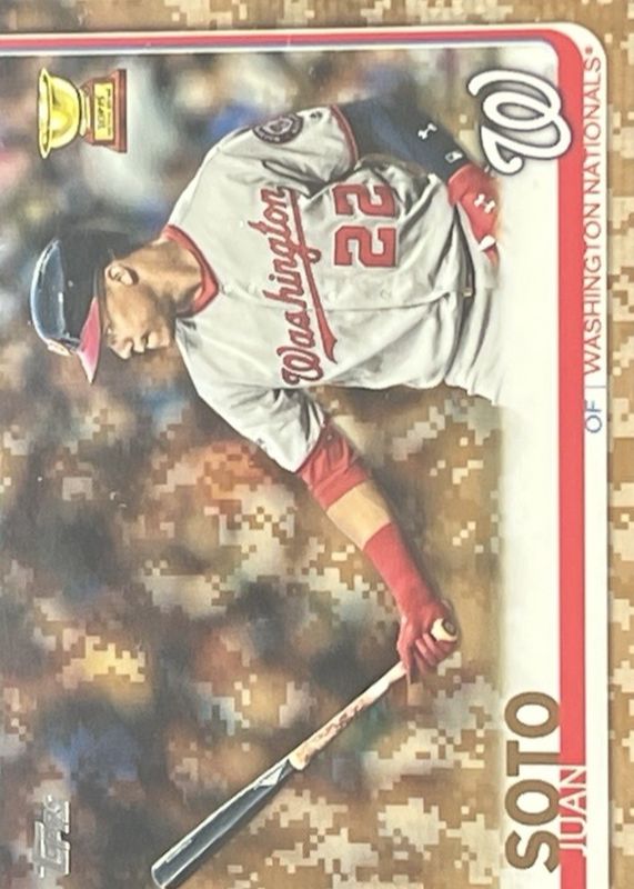 Juan Soto 2019 Topps #213 Memorial Day Camo /25 RAW