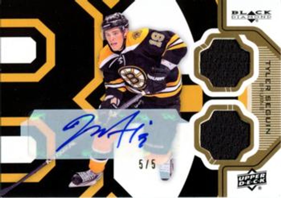 2012 Upper Deck Black Diamond #BOS-TS Dual Jerseys Autographs /5