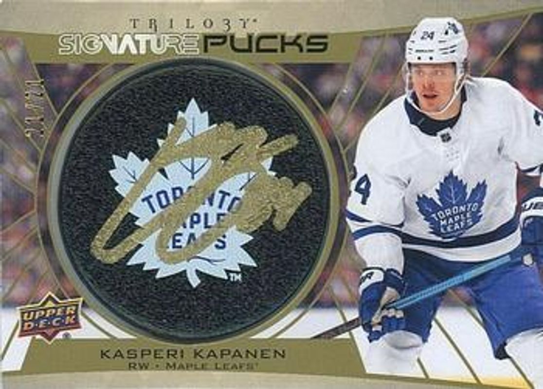 2020 Upper Deck Trilogy #SP-KK Signatures Pucks Team Logo /21