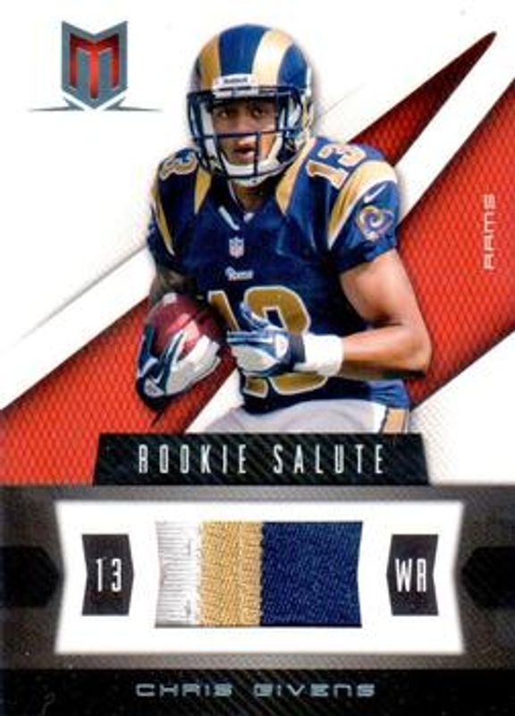 2012 Momentum #98 Rookie Salute Materials - Prime /49